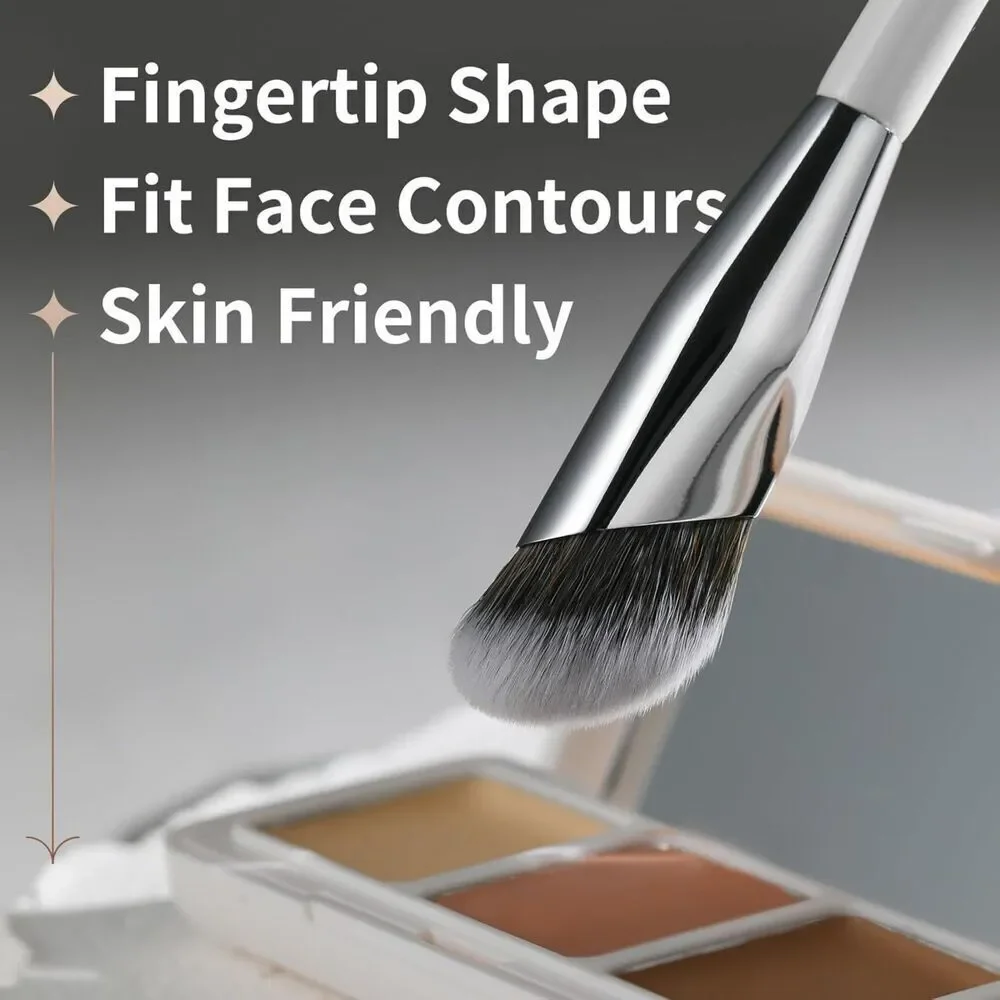 193 White Angled Under Eye Makeup Precision Face Blending concealer brush